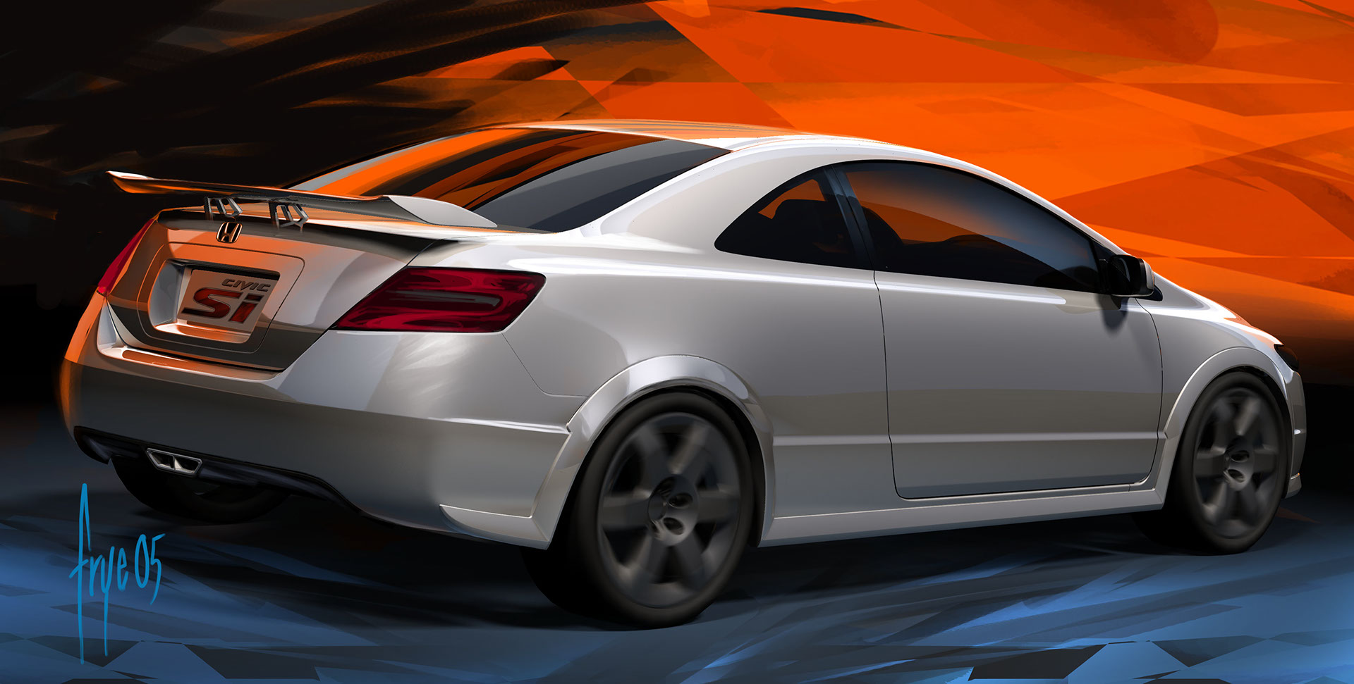 Automobile design，Honda，Hand drawn，