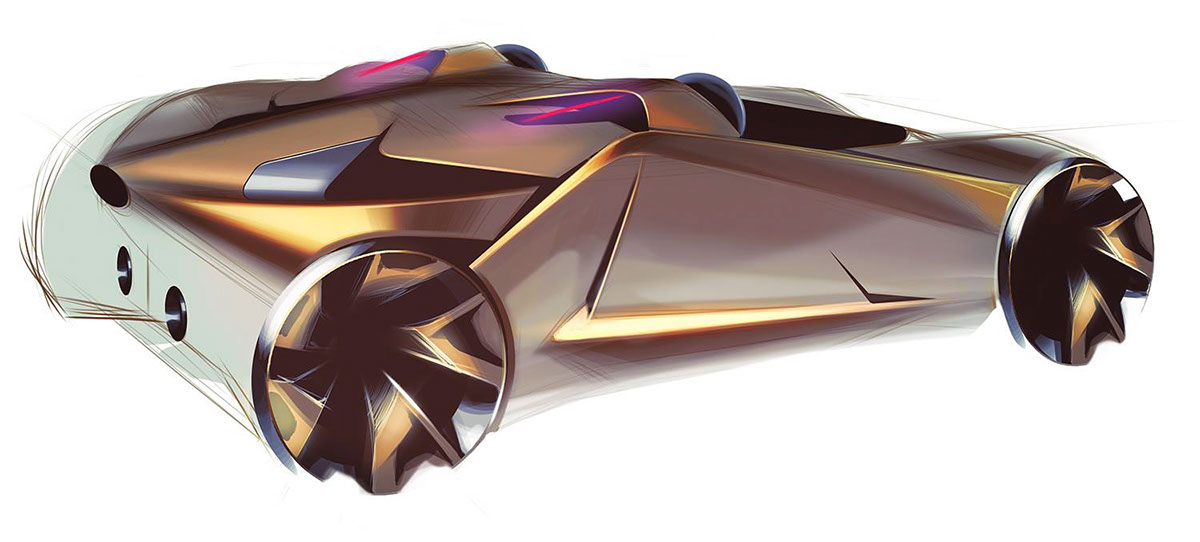 industrial design，product design，vehicle，Hand drawn car，