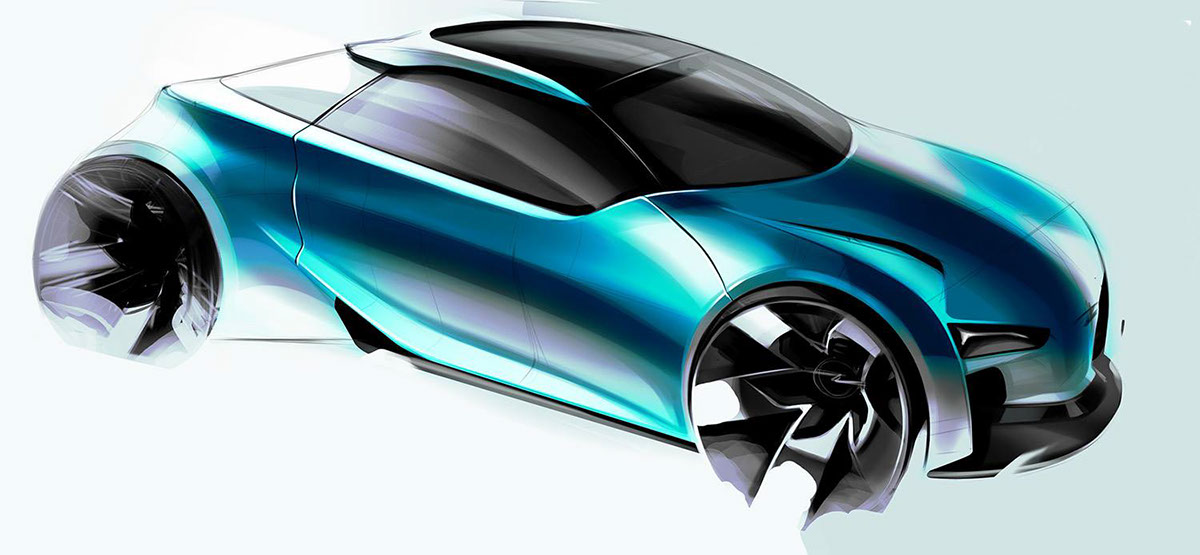 industrial design，product design，vehicle，Hand drawn car，