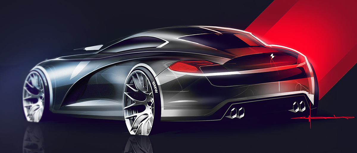 industrial design，product design，vehicle，Hand drawn car，