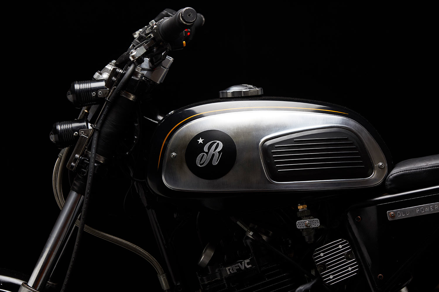 Old Power，NX350 Sahara，Honda，black，motorcycle，