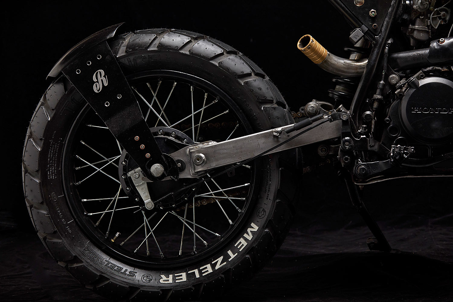 Old Power，NX350 Sahara，Honda，black，motorcycle，