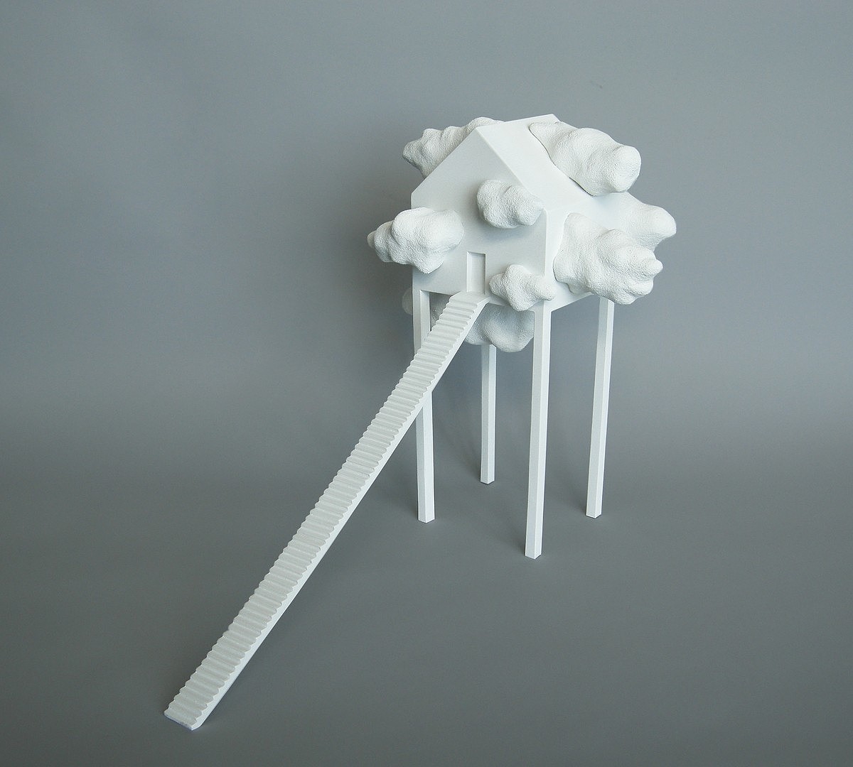 Michael Jantzen，单色，白色，雕塑，设计，艺术，