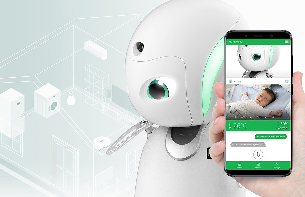 white，Housekeeping，intelligence，robot，YOUR，2018 red dot，Red dot award，app，