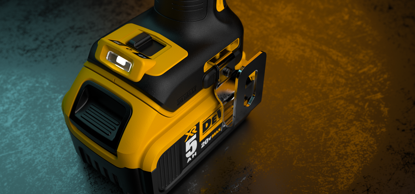 DEWALT 1/2’，Design，equipment，tool，Render，