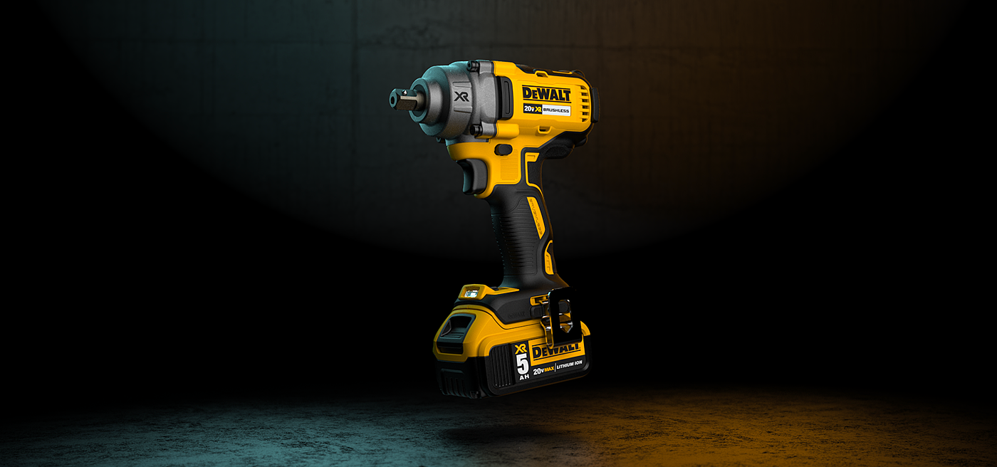 DEWALT 1/2’，Design，equipment，tool，Render，