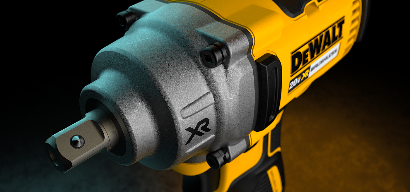 DEWALT 1/2’，Design，equipment，tool，Render，