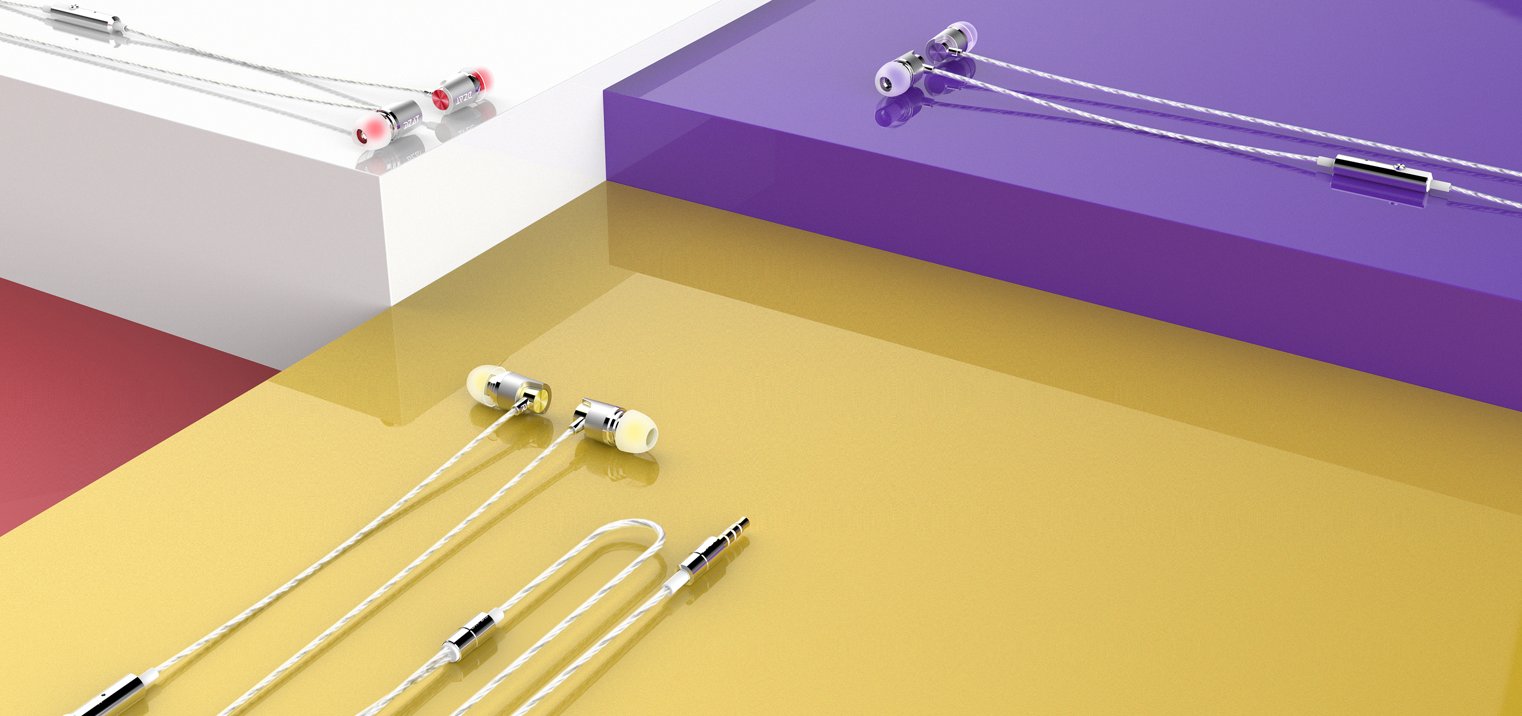 Metal earphone design，Simple headset design，Fashion headset，In ear headphones，