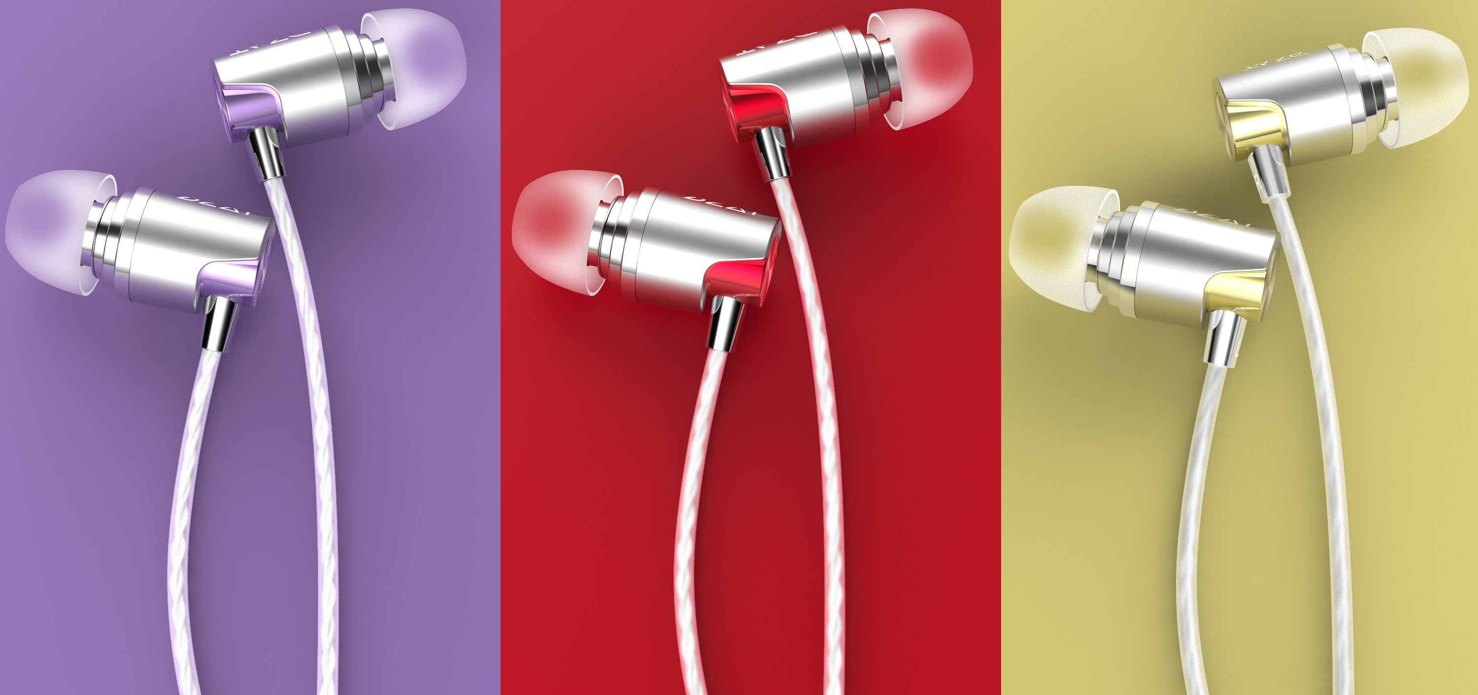 Metal earphone design，Simple headset design，Fashion headset，In ear headphones，