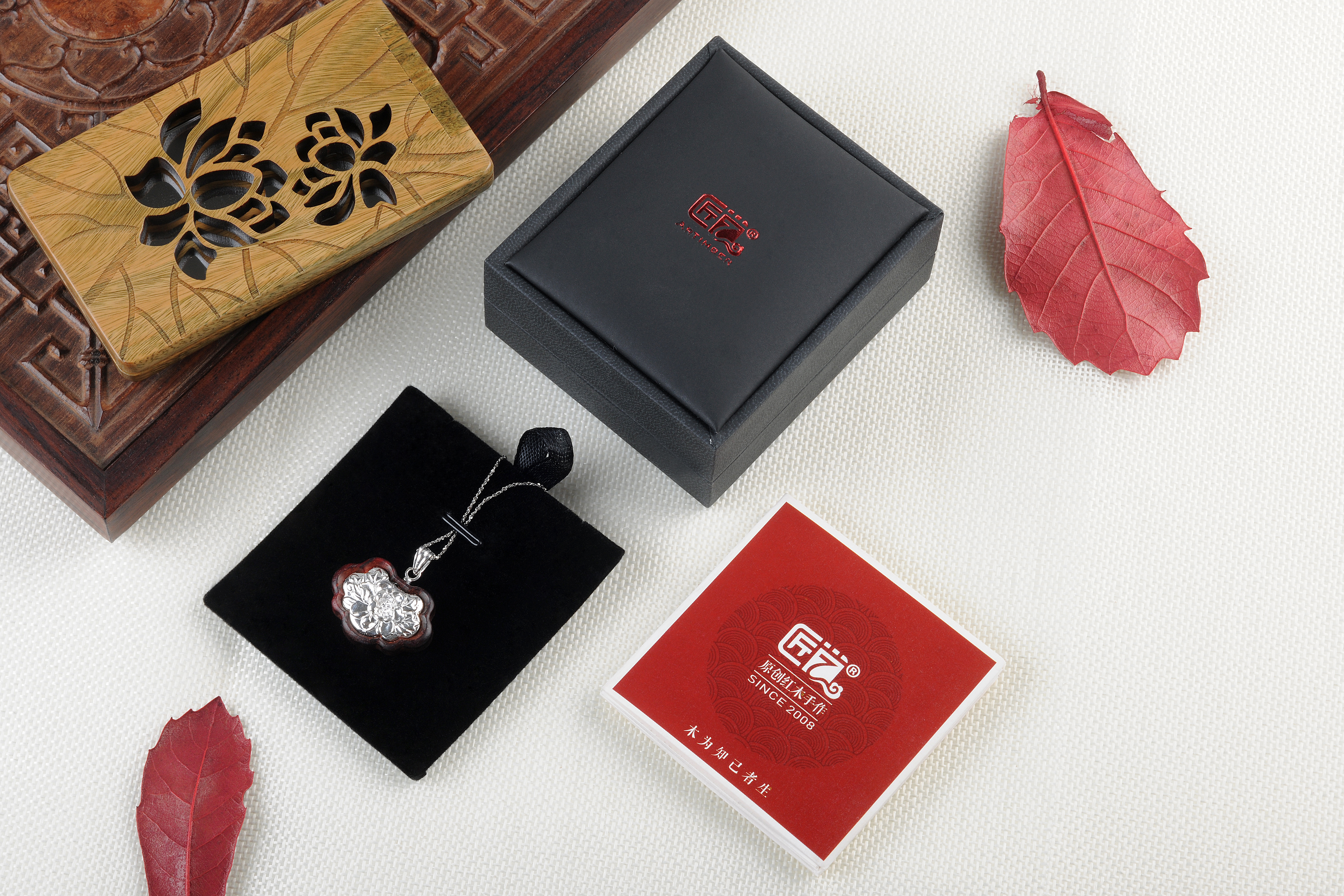 Silver ornaments，Mahogany，Craftsman，Pendant，Cultural creation，original，National style，New Chinese style，