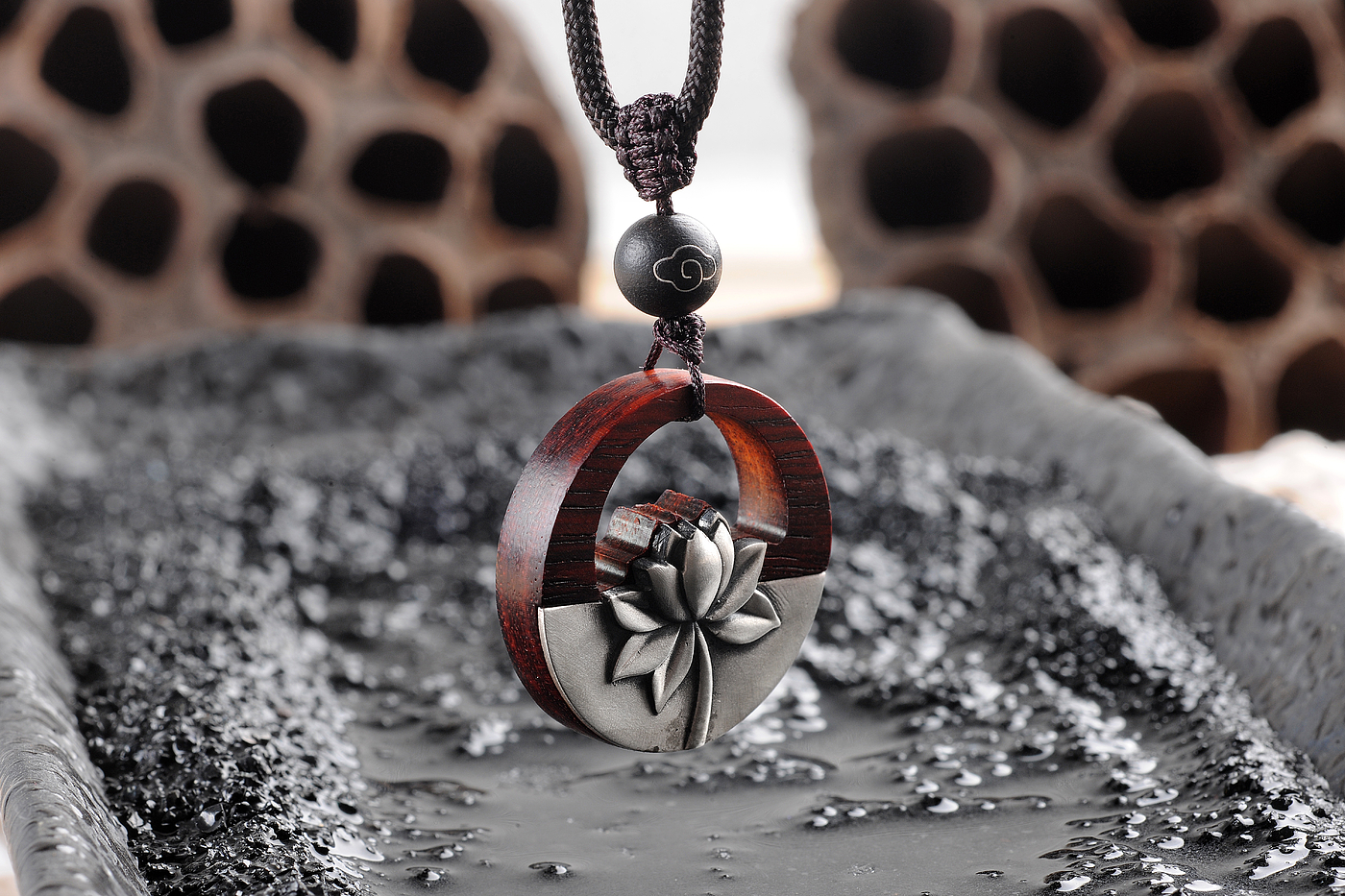 Silver ornaments，Mahogany，Craftsman，Pendant，Cultural creation，original，National style，New Chinese style，