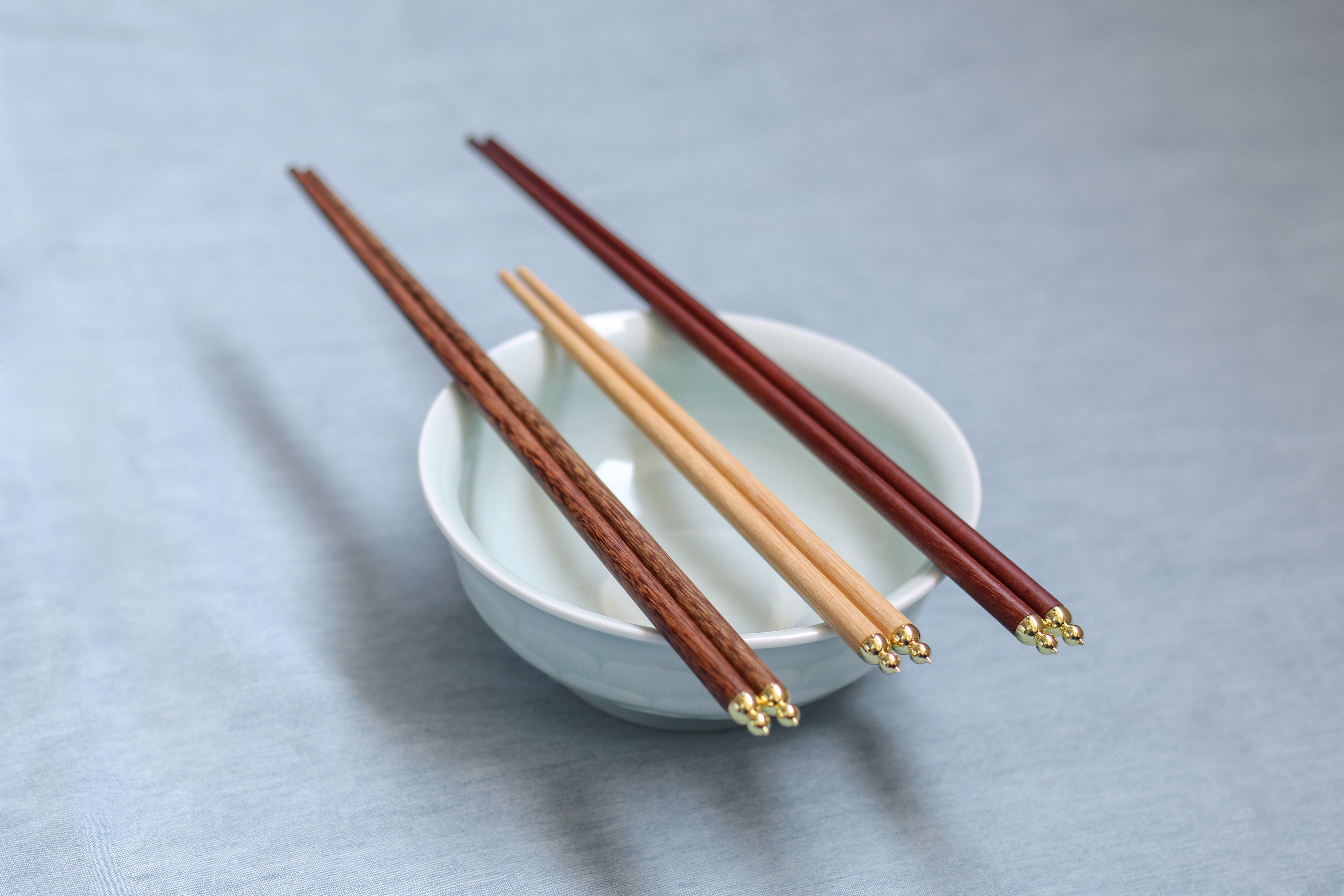Mahogany，chopsticks，brass，