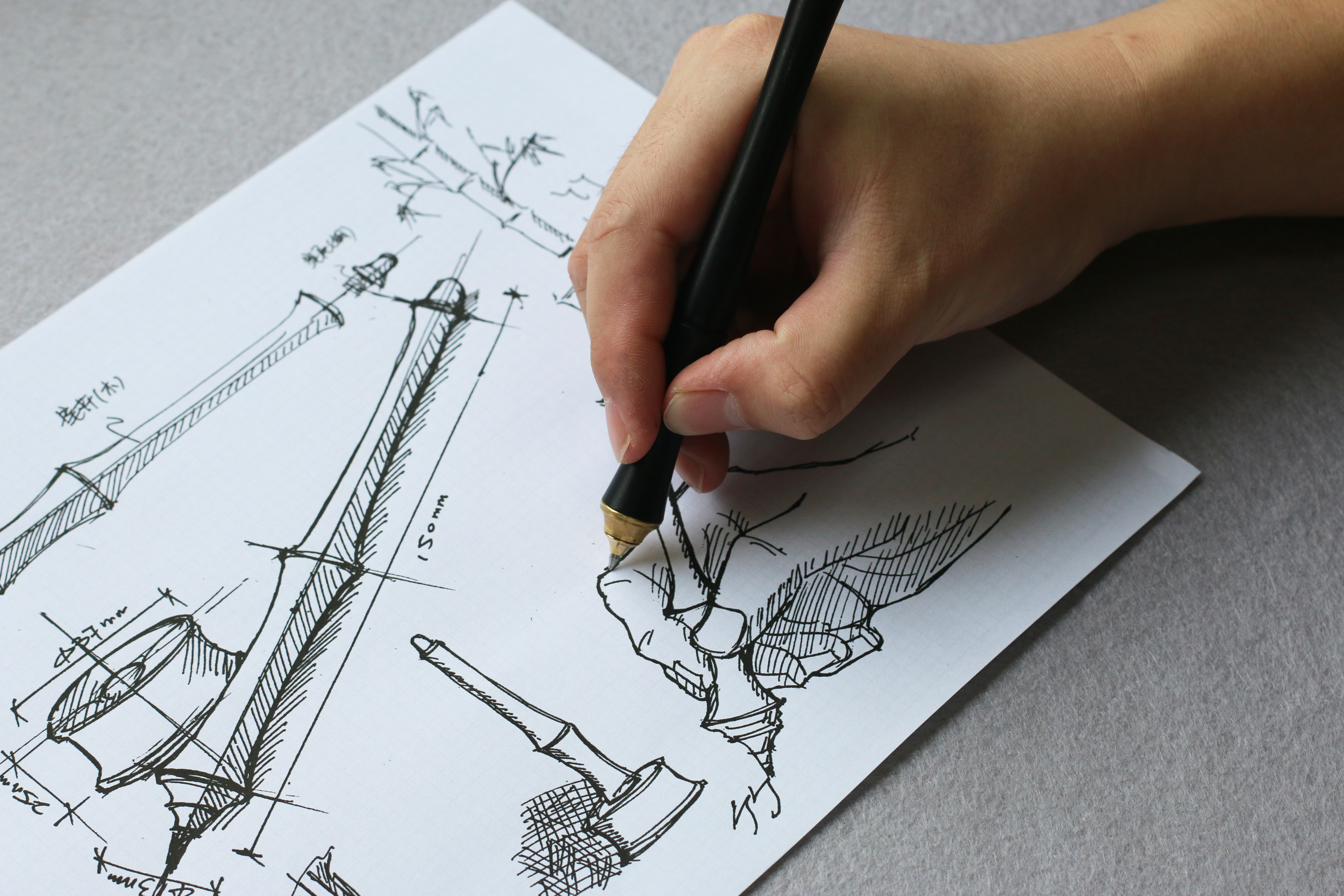 brass，Mahogany，Craftsman，Cultural creation，original，Stationery，pen，National style，