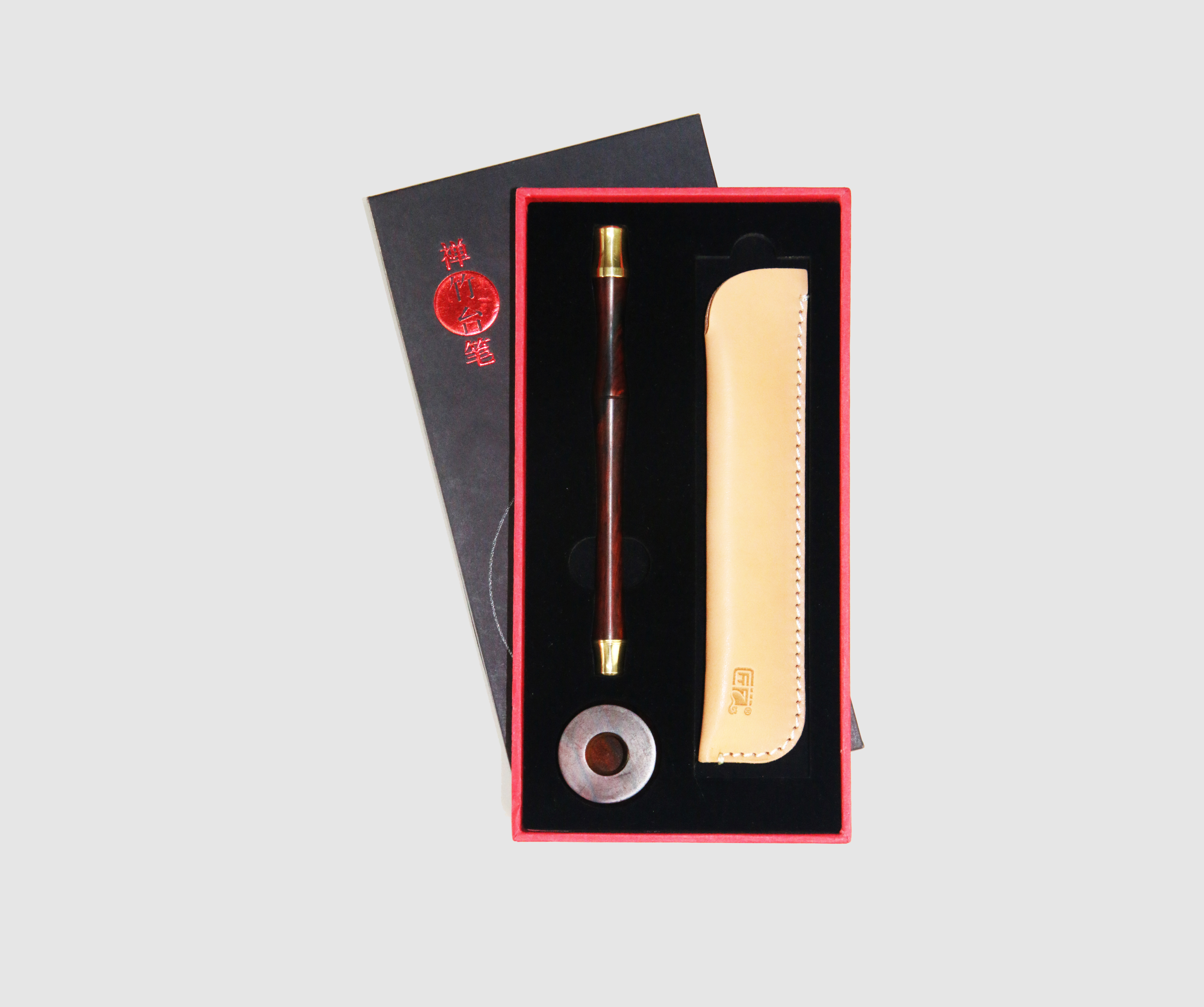 brass，Mahogany，Craftsman，Cultural creation，original，Stationery，pen，National style，