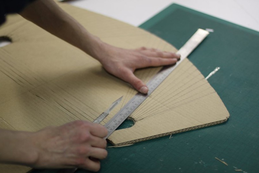 sketch，Red orange，white，Plywood，chair，Pelt，