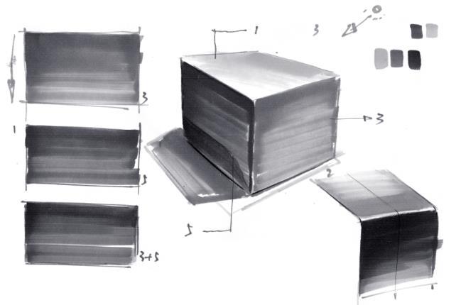 Hand drawn industrial product design，sketch，i-camp，product，