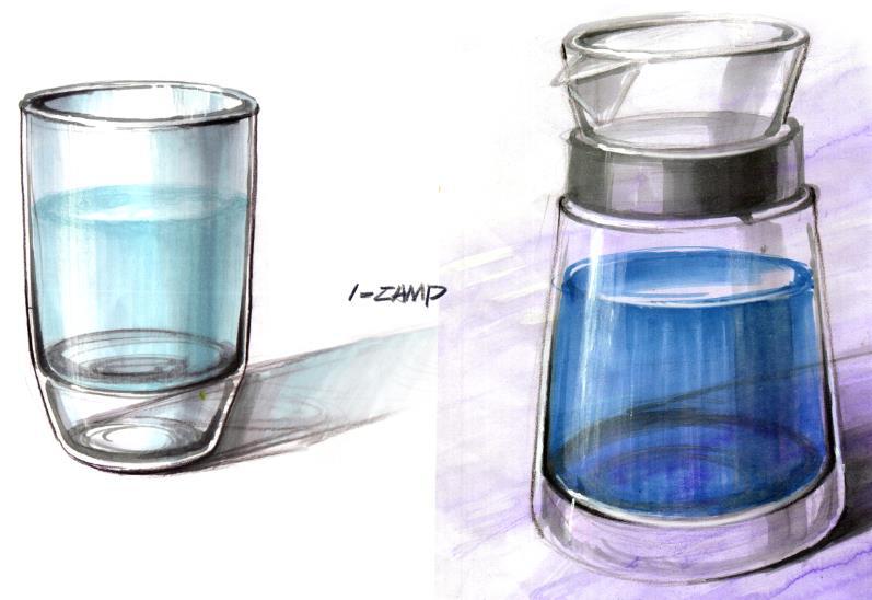 Hand drawn industrial product design，sketch，i-camp，product，
