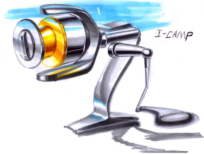 Hand drawn industrial product design，sketch，i-camp，product，