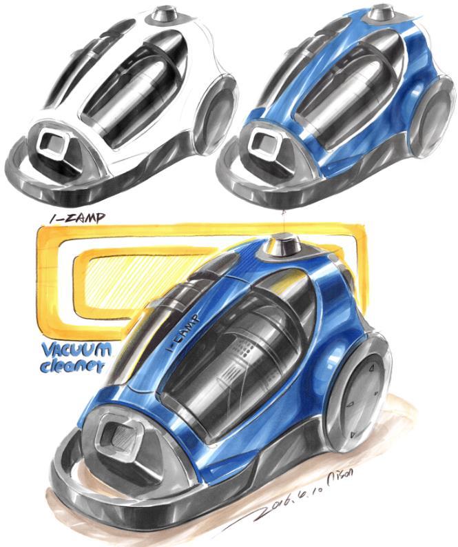 Hand drawn industrial product design，sketch，i-camp，product，
