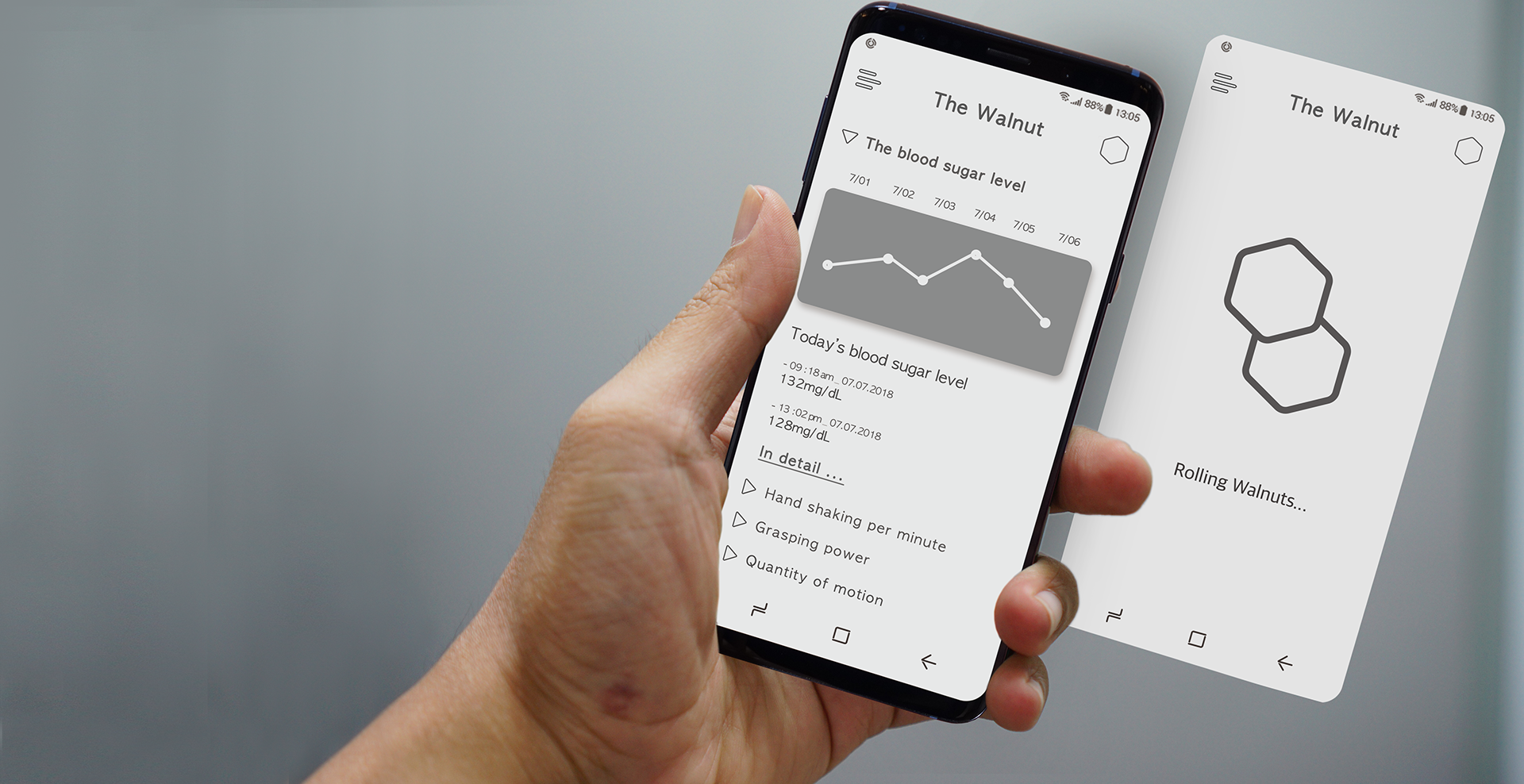 Walnut，Walnut massage，product design，Intelligent products，Health ball，