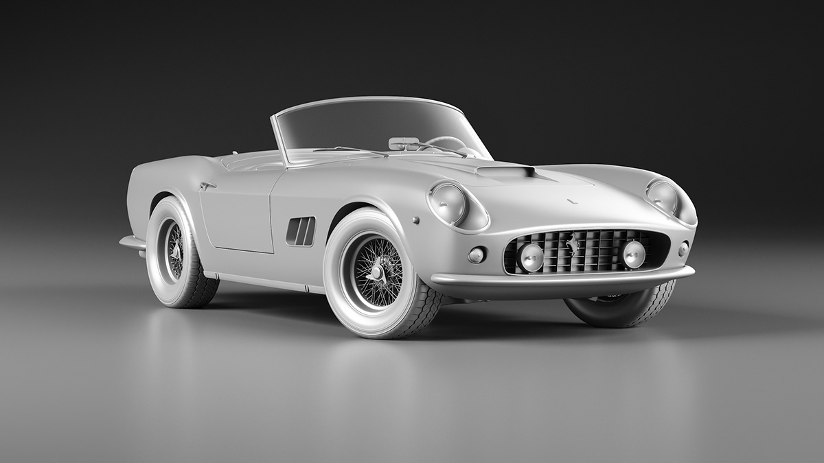 Modeling and rendering，3dmax，Ferrari，ps，3d，Corona Renderer，automobile，