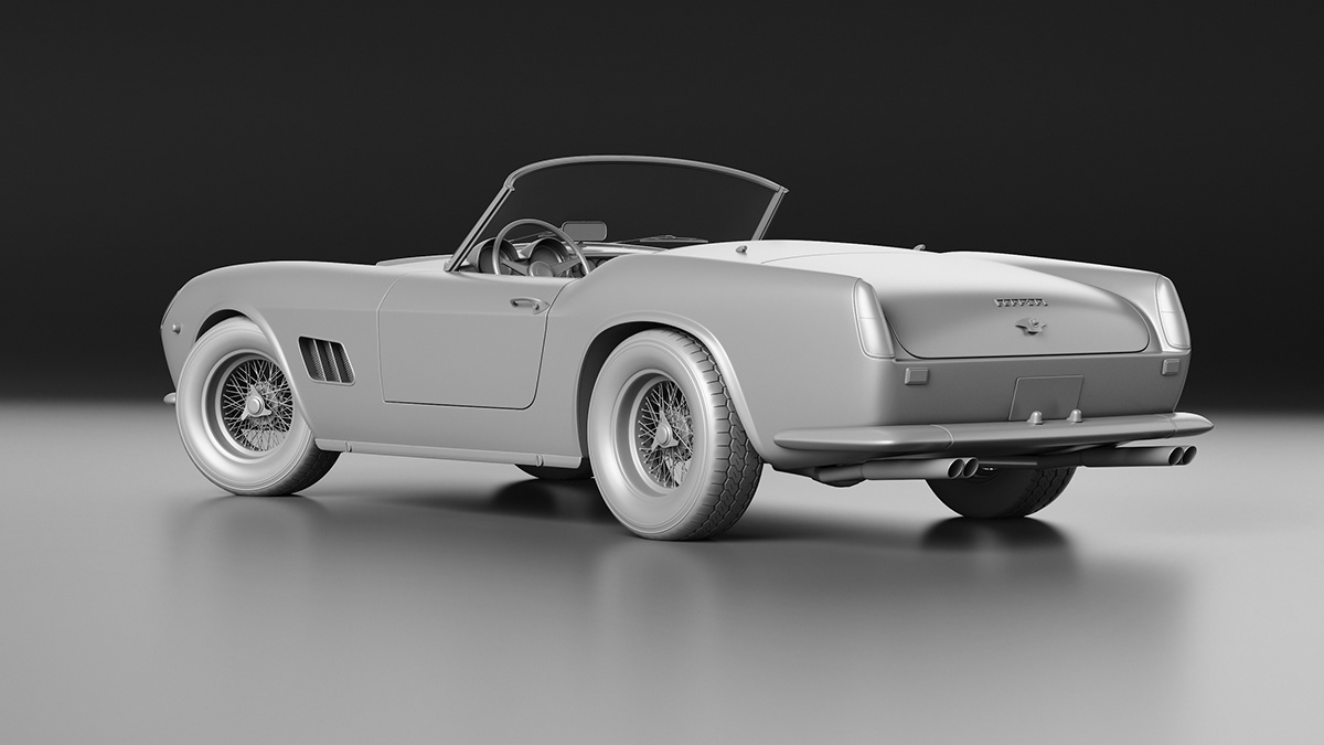 Modeling and rendering，3dmax，Ferrari，ps，3d，Corona Renderer，automobile，