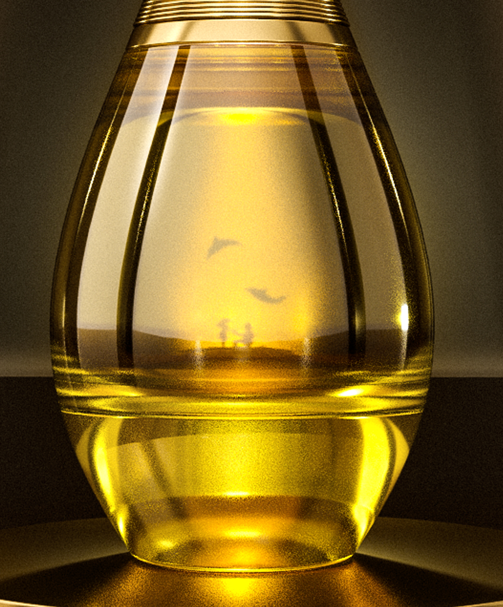 Product rendering，Perfume bottle，Women's products，Housewear & Furnishings，