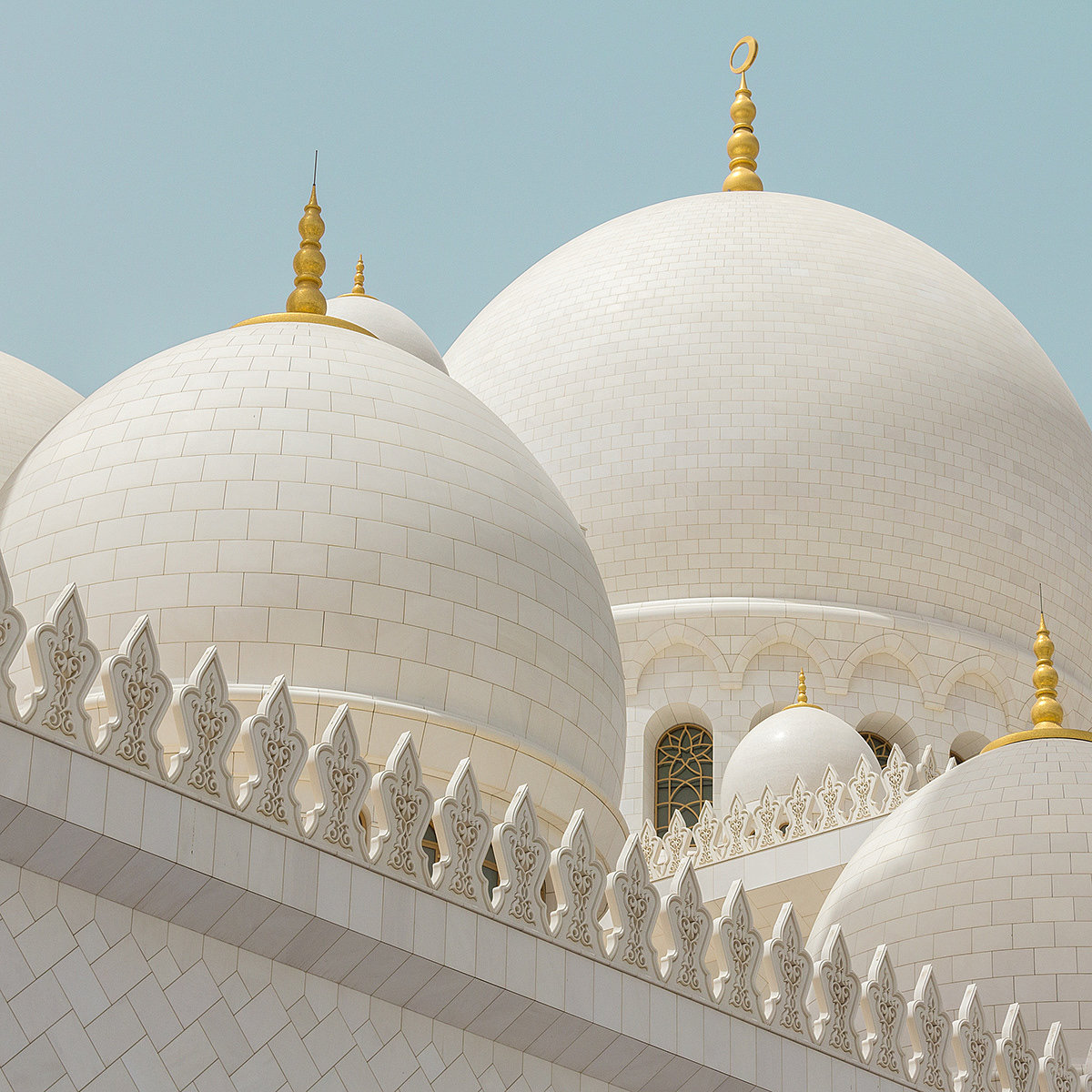 Abu Dhabi，great mosque，Architecture，Culture，White on White，