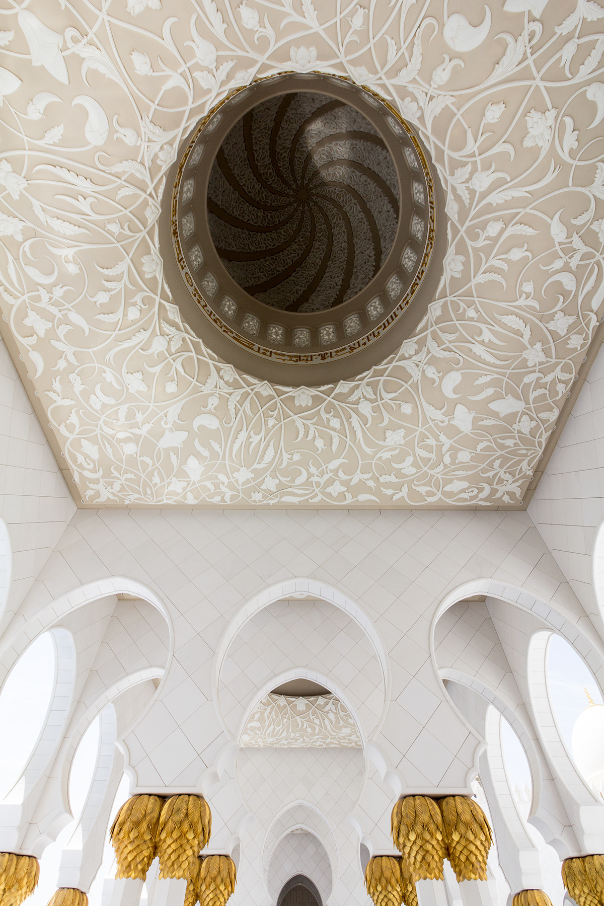 Abu Dhabi，great mosque，Architecture，Culture，White on White，