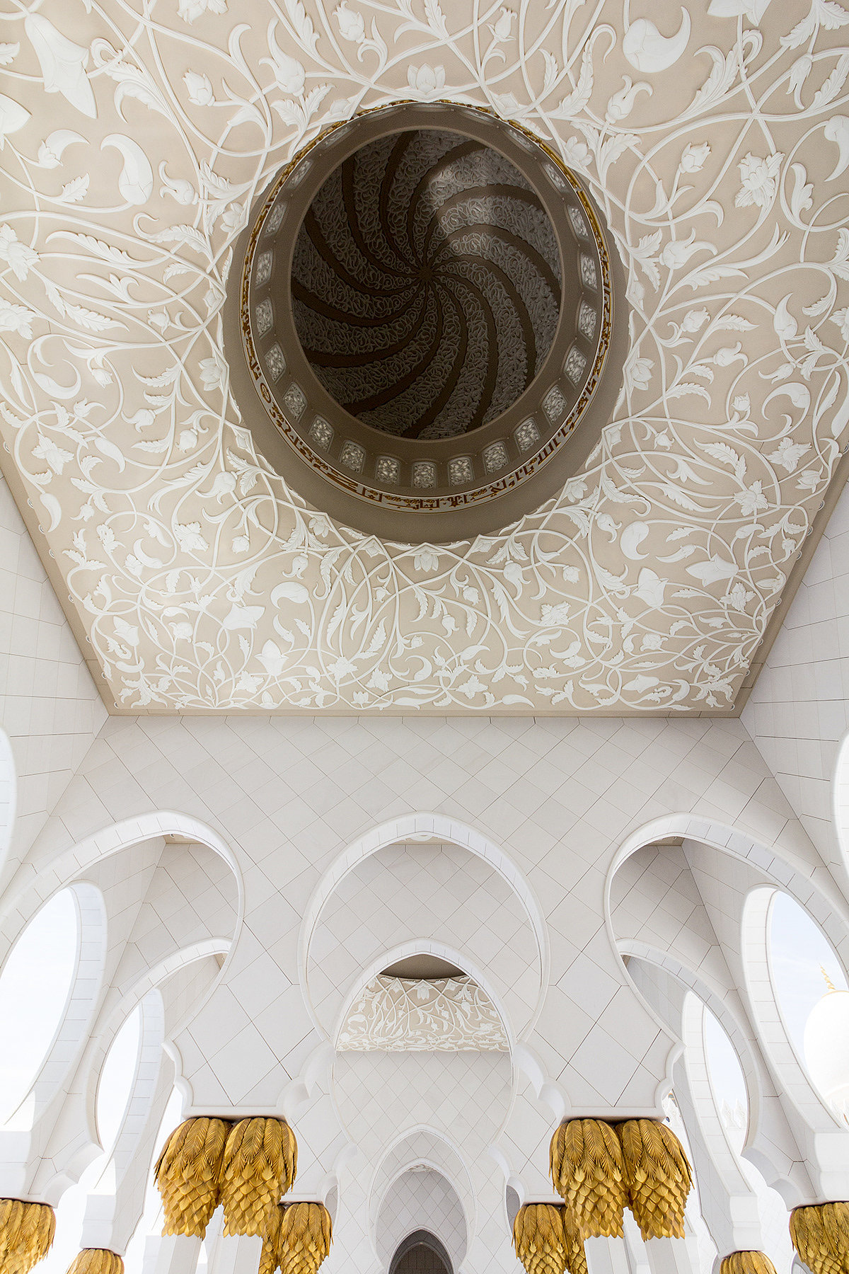 Abu Dhabi，great mosque，Architecture，Culture，White on White，