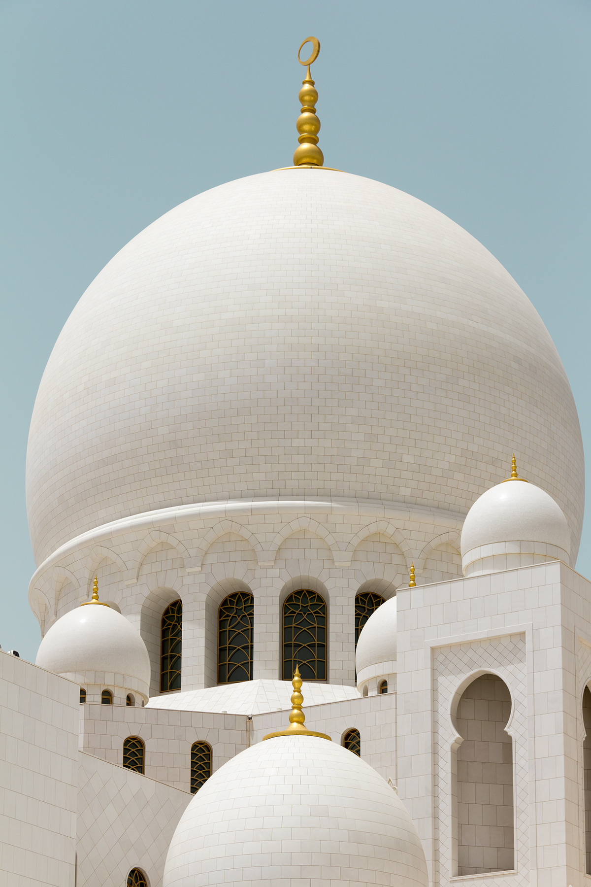 Abu Dhabi，great mosque，Architecture，Culture，White on White，