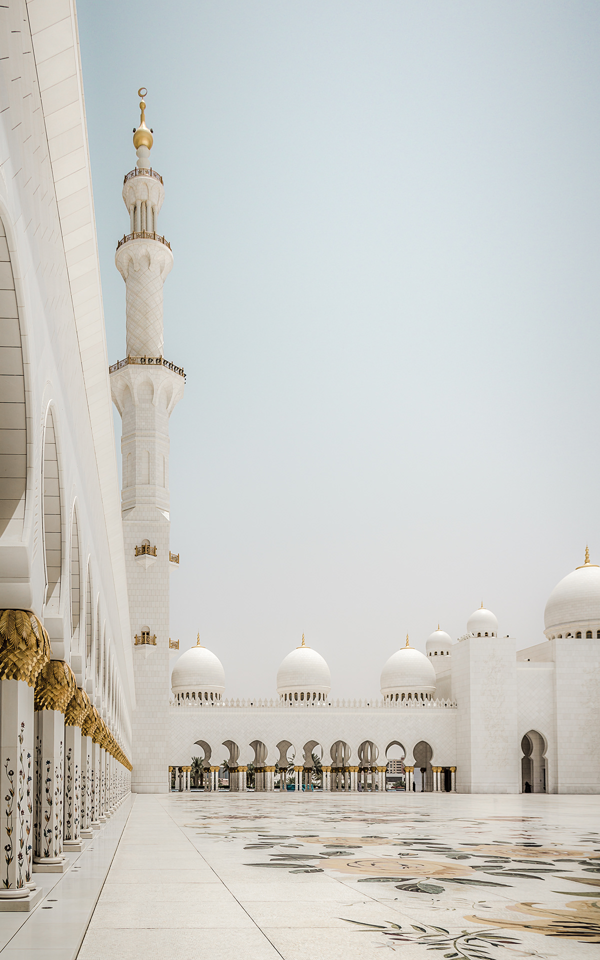 Abu Dhabi，great mosque，Architecture，Culture，White on White，