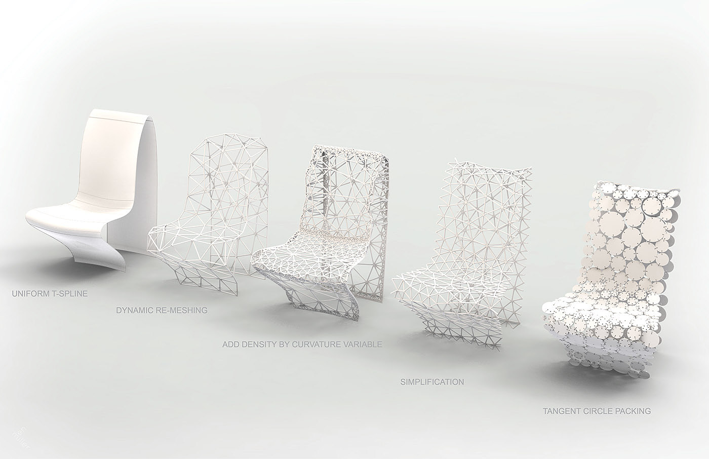 ParametricChair，家居，座椅，椅子，Benjamin Miller，