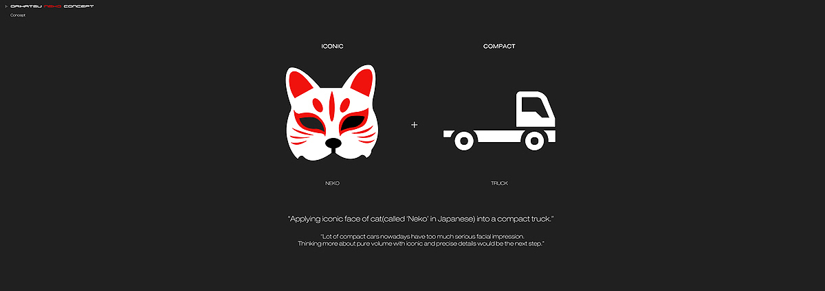 product design，vehicle，conceptual design，Daihatsu NEKO，Kitty，