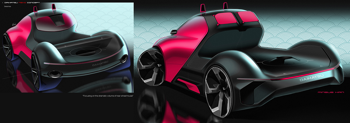 product design，vehicle，conceptual design，Daihatsu NEKO，Kitty，