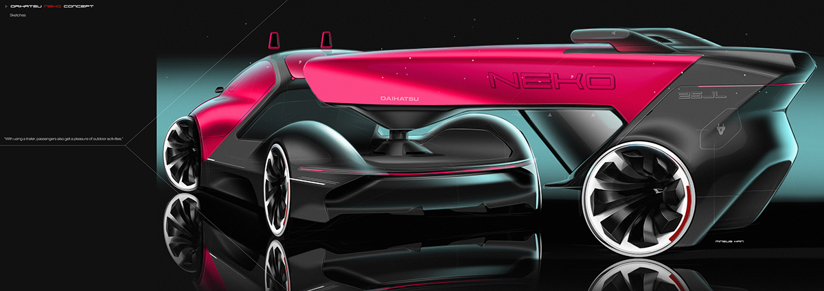 product design，vehicle，conceptual design，Daihatsu NEKO，Kitty，