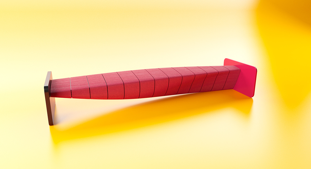 bench，sofa，fashion，curve，modern，