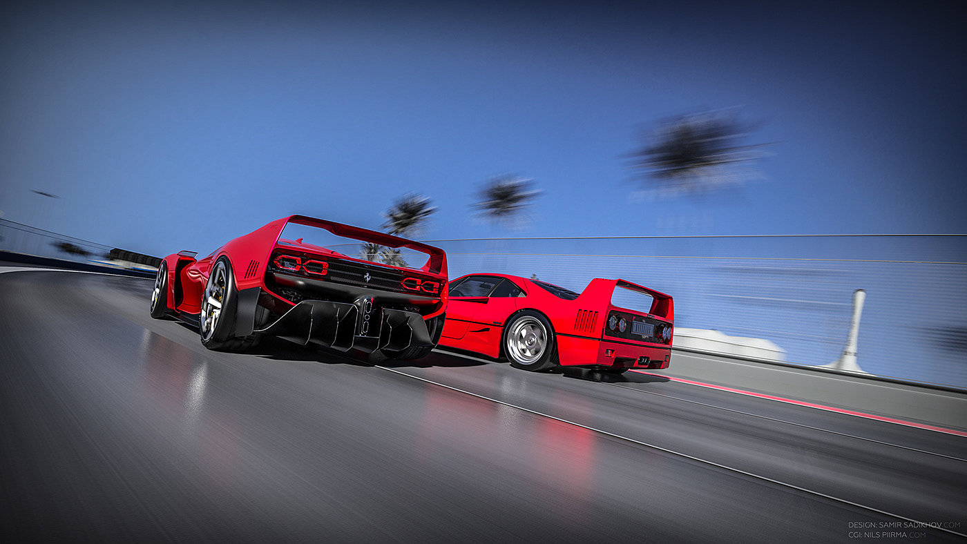 Samir Sadikhov，F40 Tribute，F40，Ferrari，vehicle，traffic，