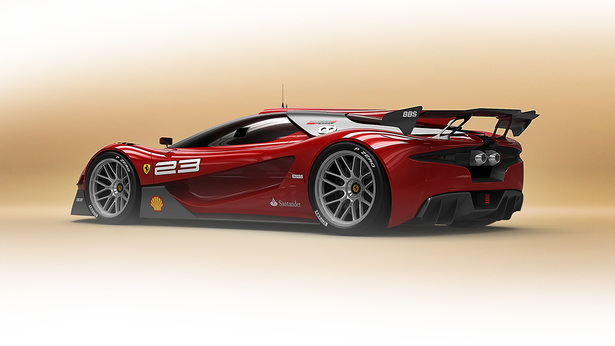 conceptual design，vehicle，Sports car，Ferrari，