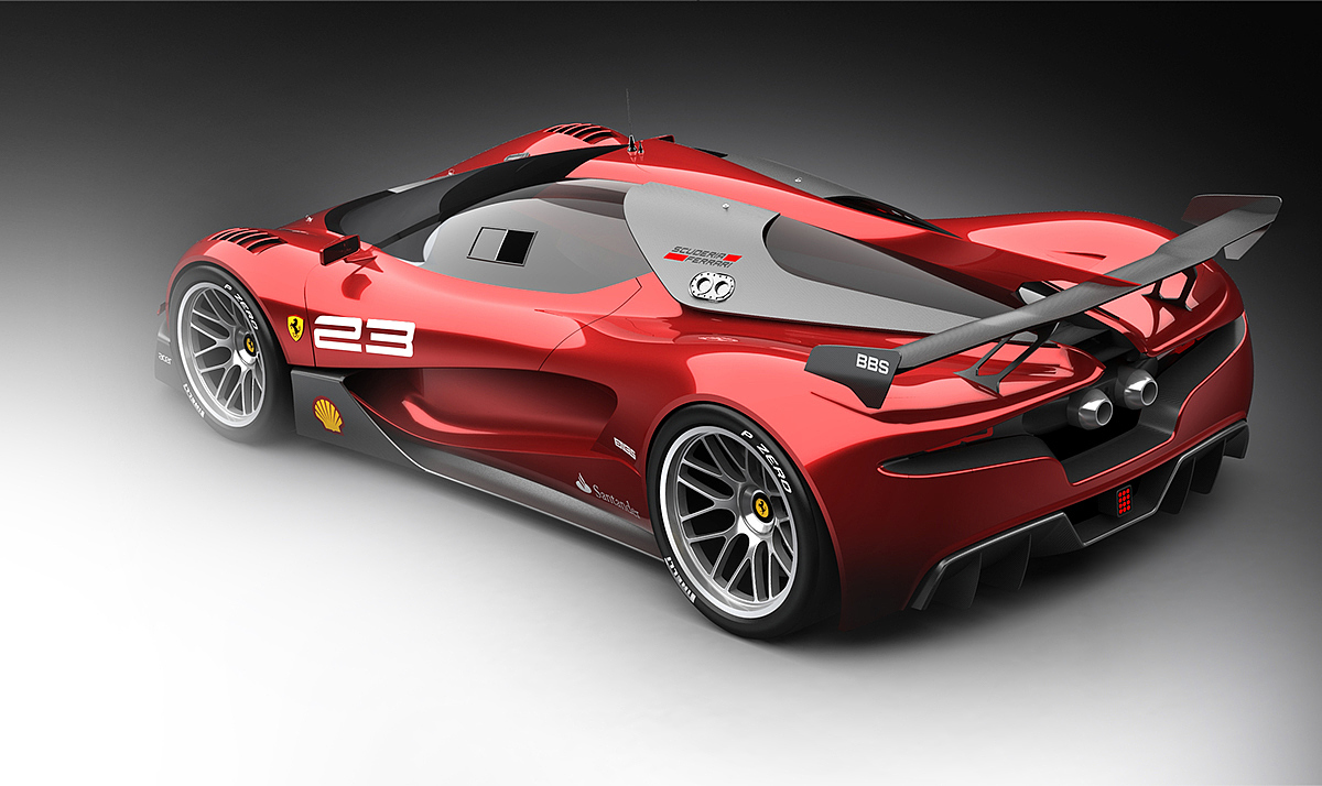 conceptual design，vehicle，Sports car，Ferrari，