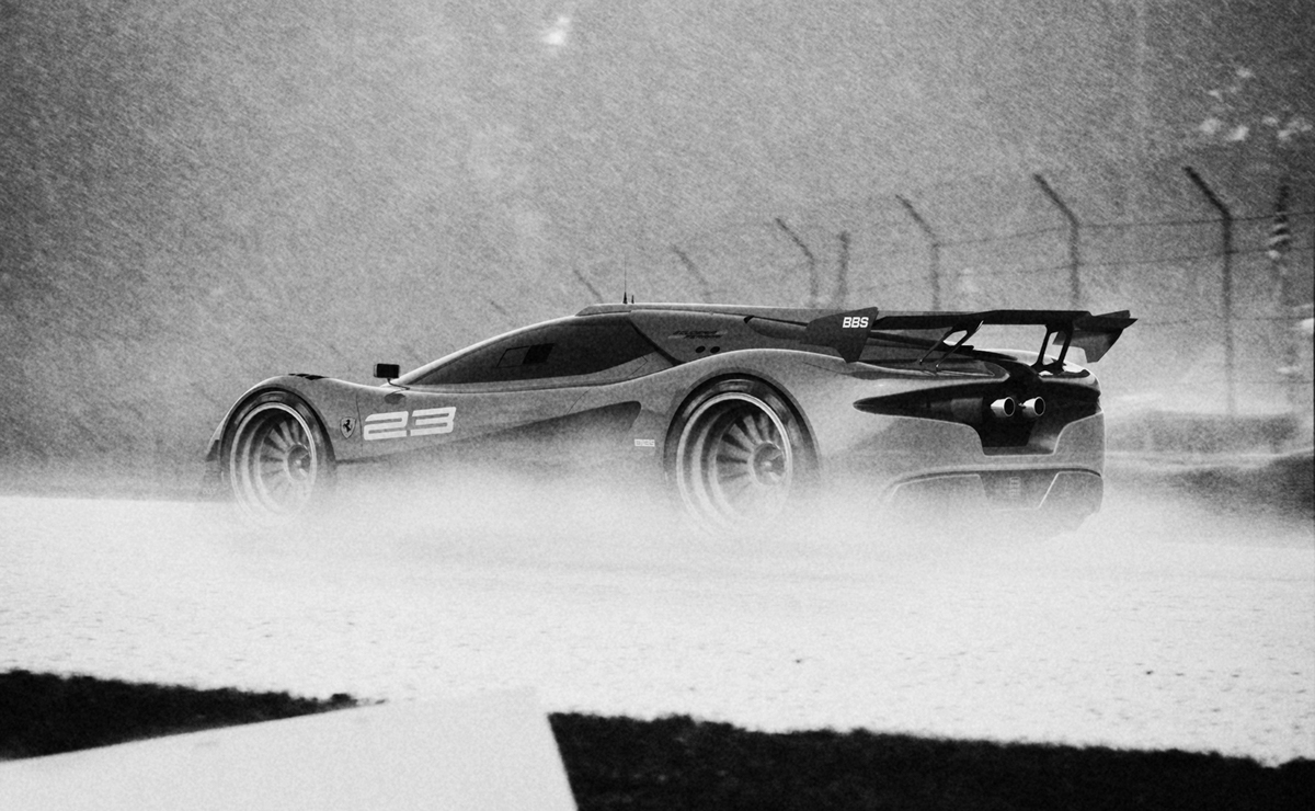 conceptual design，vehicle，Sports car，Ferrari，