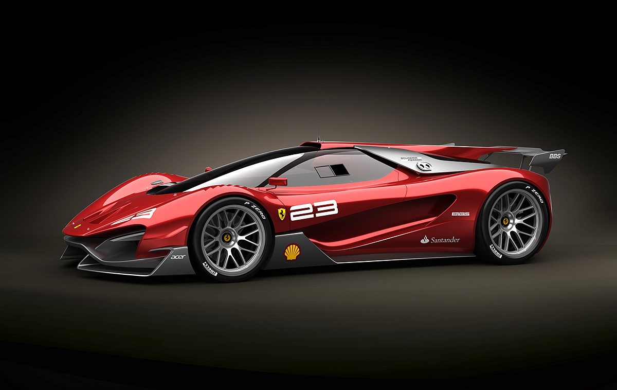 conceptual design，vehicle，Sports car，Ferrari，