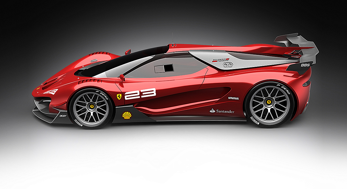 conceptual design，vehicle，Sports car，Ferrari，