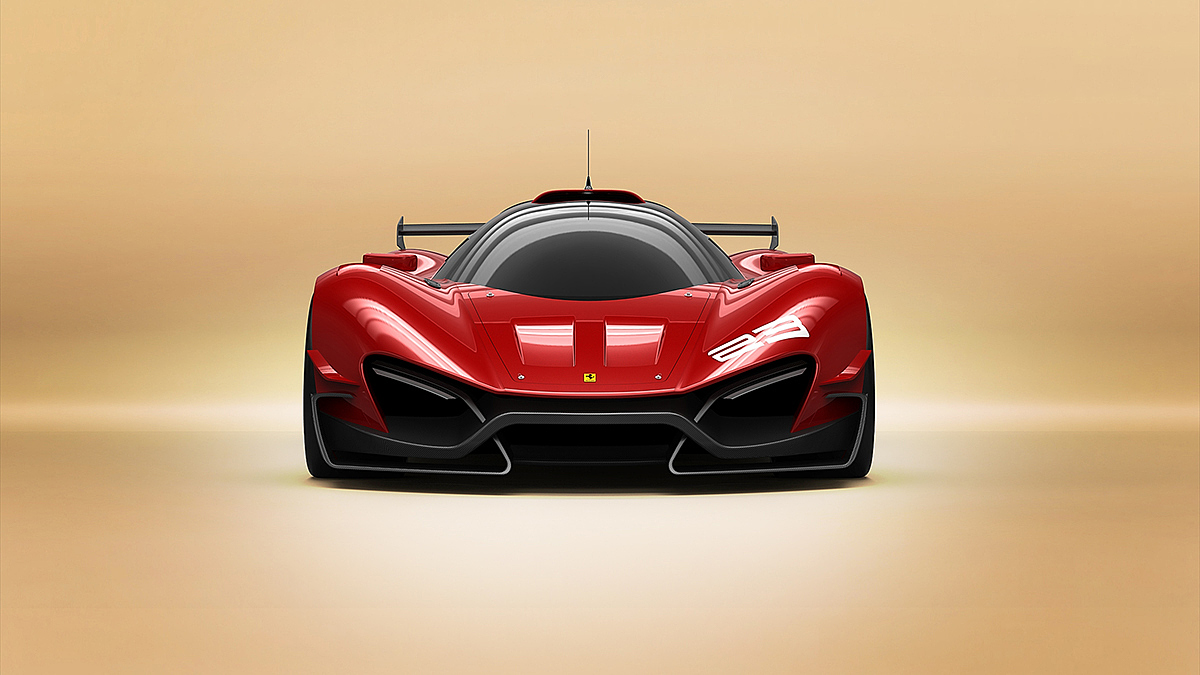conceptual design，vehicle，Sports car，Ferrari，