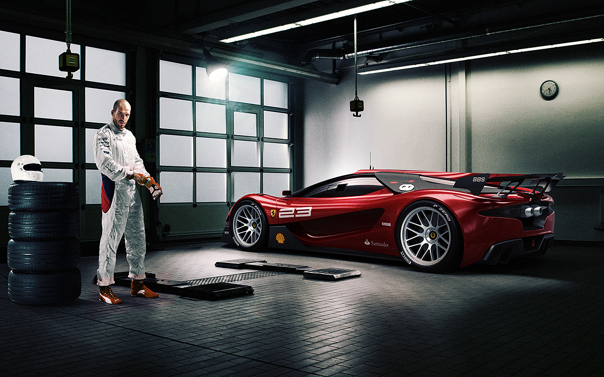 conceptual design，vehicle，Sports car，Ferrari，