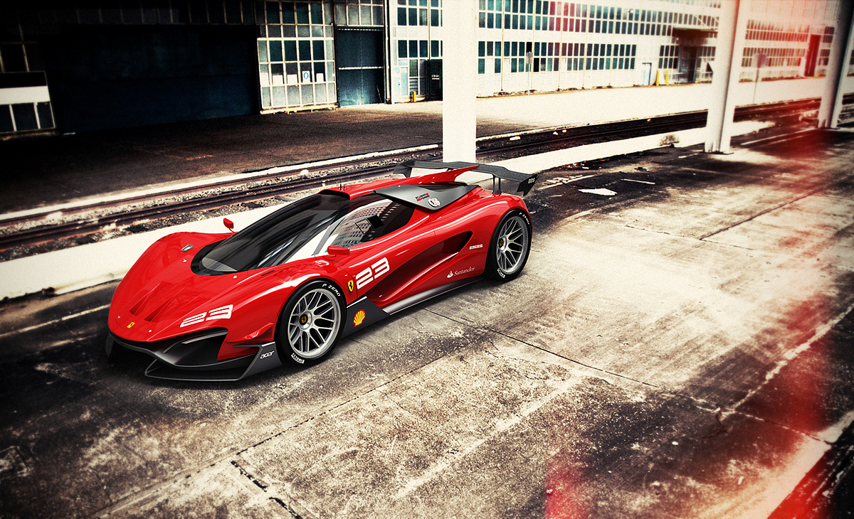 conceptual design，vehicle，Sports car，Ferrari，