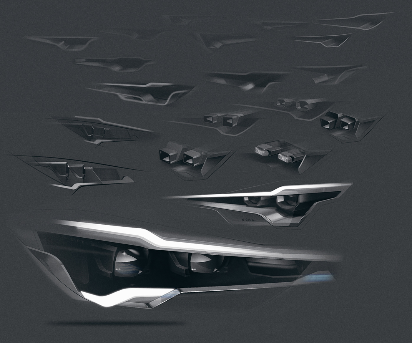 industrial design，lighting，Headlamp design，