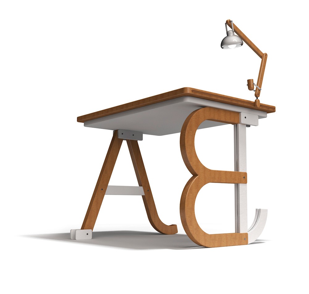 lamp，Liviu Avasiloie，letter，desk，woodiness，customized，