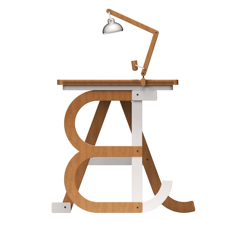 lamp，Liviu Avasiloie，letter，desk，woodiness，customized，