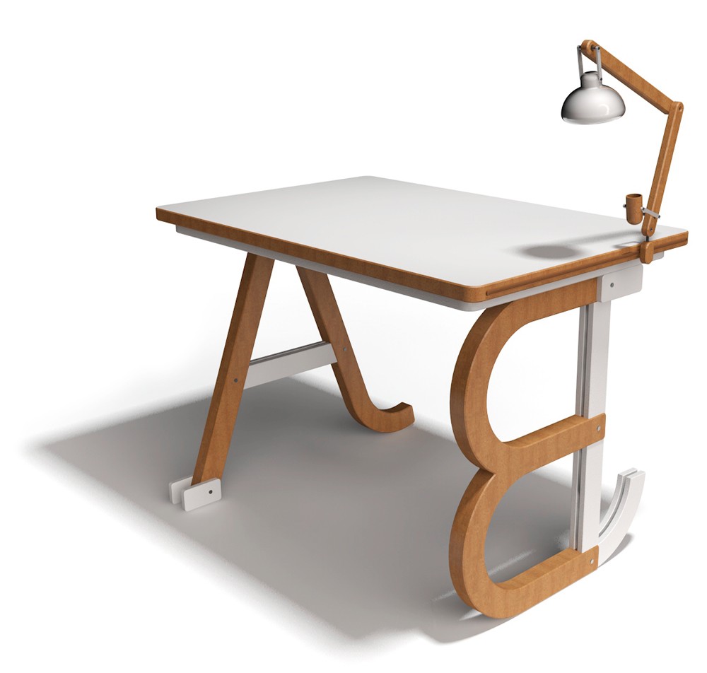 lamp，Liviu Avasiloie，letter，desk，woodiness，customized，